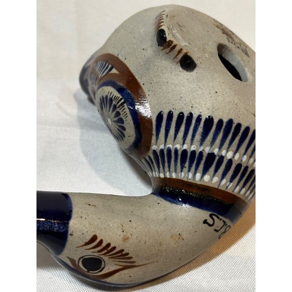 Vintage Mexican folk Art Pottery Duck signed los Cabo's tostado hand painted - Picture 7 of 7
